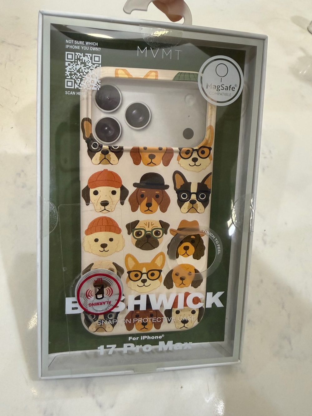 MVMT Birchwick Dog Pattern MagSafe iPhone 17 Pro Max Case - Cream